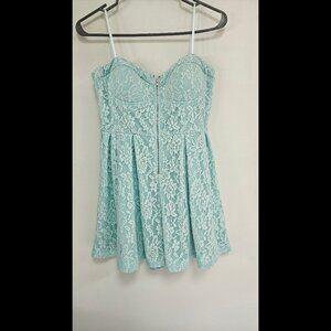 Light Turquoise/Baby Blue Strapless Dress